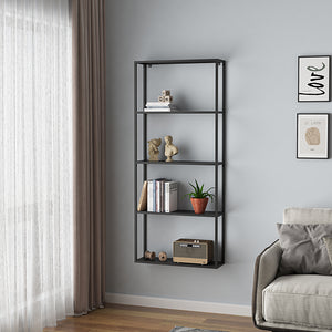 Wandregal Jämijärvi Schwarz, matt [en.casa] - premiumXL