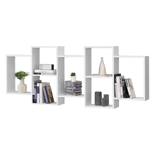 Mensola da parete Jessheim 161x18x65 cm bianco en.casa - premiumXL