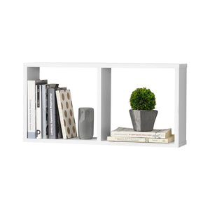 Mensola da Parete / da Muro con 2 Scomparti a Cubo 60 x 14,5 x 30 cm Scaffale / Consolle Pensile con Ripiani Portaoggetti Libreria - Vari Colori