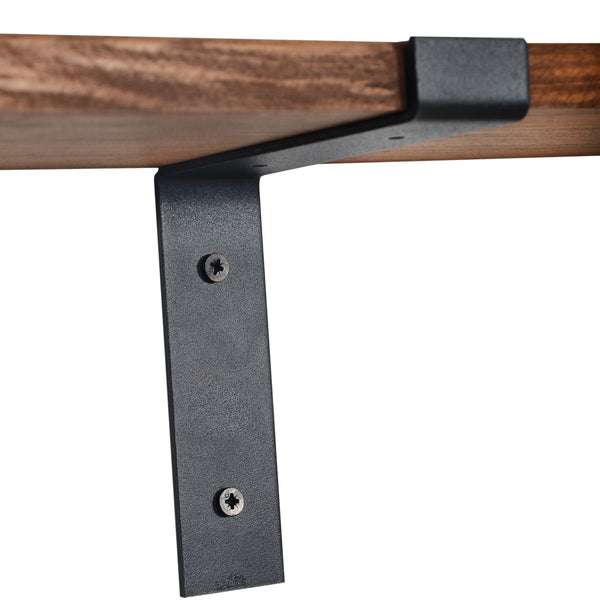 Set di 2 Mensole da Muro 'Løgstør' Consolle da Parete in Legno di Pino con Staffe  - Vari Colori [en.casa]