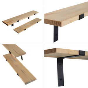 Mensola da parete Løgstør set da 2 pezzi in vari colori [en.casa]