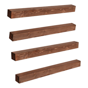 Set di 2/4 Mensole da Muro 'Munkebo' 100 x 9 x 9 cm Mensole in Legno di Pino [en.casa] 