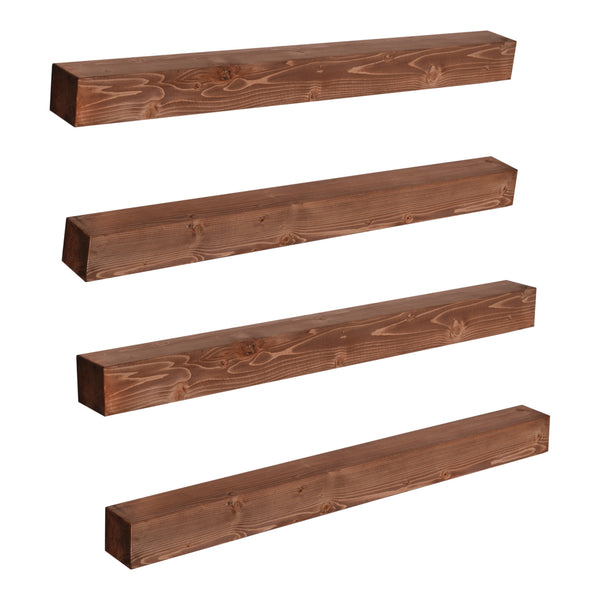 Set di 2/4 Mensole da Muro 'Munkebo' 100 x 9 x 9 cm Mensole in Legno di Pino [en.casa] 