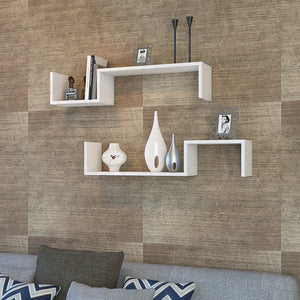 Mensola da parete Gram set da 2 bianco [en.casa]