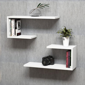 Mensola da parete - Set Årslev 2 pezzi 27 x 60 x 20 cm fino a ca. 5 kg [en.casa] - premiumXL