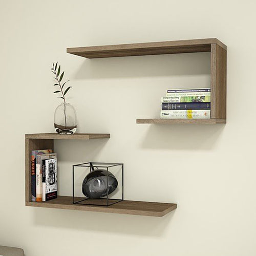 Mensola da parete - Set Årslev 2 pezzi 27 x 60 x 20 cm fino a ca. 5 kg [en.casa] - premiumXL