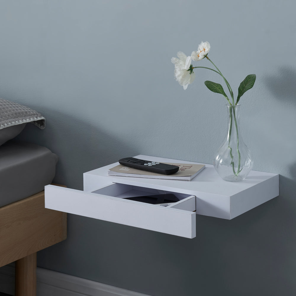 Mensola da parete Hyvinkää con cassetto [en.casa] - premiumXL