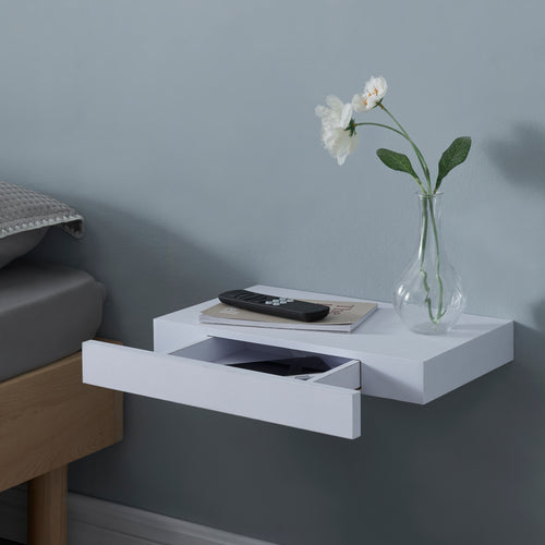 Mensola da parete Hyvinkää con cassetto [en.casa] - premiumXL