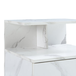 Comodino da Parete Amberg con Cassetto e Ripiani 40x35x31 cm - [en.casa]