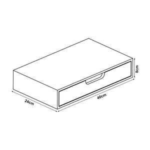 Mensola Bokn con Cassetto Integrato 40 x 24 x 8 cm Bambù - Vari colori [en.casa] 