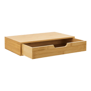 Mensola Bokn con Cassetto Integrato 40 x 24 x 8 cm Bambù - Vari colori [en.casa] 