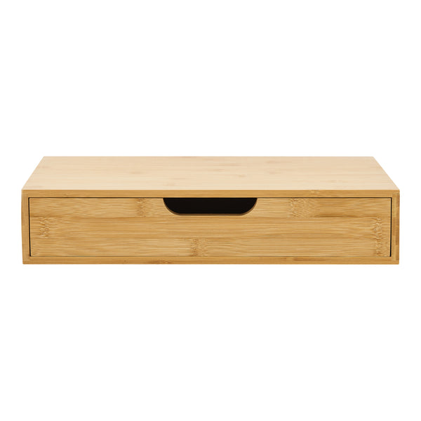 Mensola Bokn con Cassetto Integrato 40 x 24 x 8 cm Bambù - Vari colori [en.casa] 