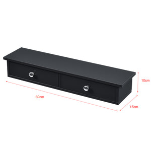 Mensola da parete Geeste 60x15x10 cm con 2 cassetti [en.casa]