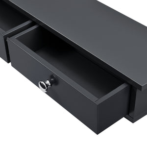 Mensola da parete Geeste 60x15x10 cm con 2 cassetti [en.casa]