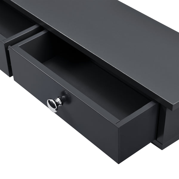 Mensola da parete Geeste 60x15x10 cm con 2 cassetti [en.casa]