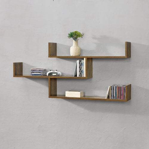 Mensola da Parete Grimstad con 3 Ripiani 119x18x55 cm [en.casa]