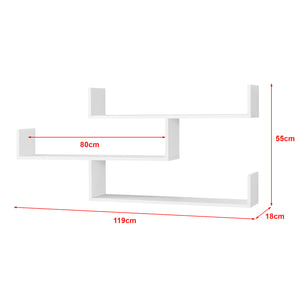 Mensola da Parete Grimstad con 3 Ripiani 119x18x55 cm [en.casa]