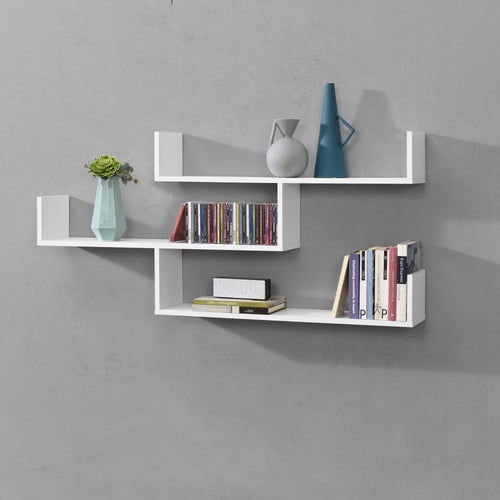 Mensola da Parete Grimstad con 3 Ripiani 119x18x55 cm [en.casa]