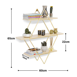 Scaffale da Parete Heinävesi Romboidale [en.casa] 