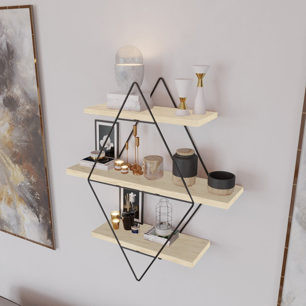 Mensola da parete Heinävesi 65x60x15 cm [en.casa]