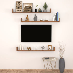 Set 'Höganäs' 3 Mensole da Muro - Consolli Pensili con Piano d'Appoggio a Forma di U - Vari Colori e Misure [en.casa] 