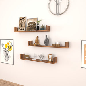 Set 'Höganäs' 3 Mensole da Muro - Consolli Pensili con Piano d'Appoggio a Forma di U - Vari Colori e Misure [en.casa] 
