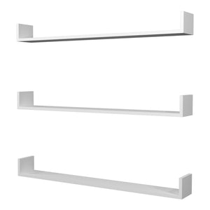 Set 'Höganäs' 3 Mensole da Muro - Consolli Pensili con Piano d'Appoggio a Forma di U - Vari Colori e Misure [en.casa] 