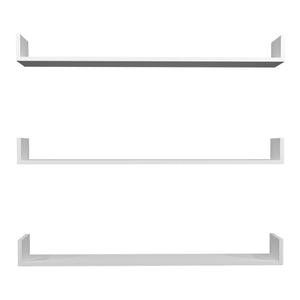 Set 'Höganäs' 3 Mensole da Muro - Consolli Pensili con Piano d'Appoggio a Forma di U - Vari Colori e Misure [en.casa] 