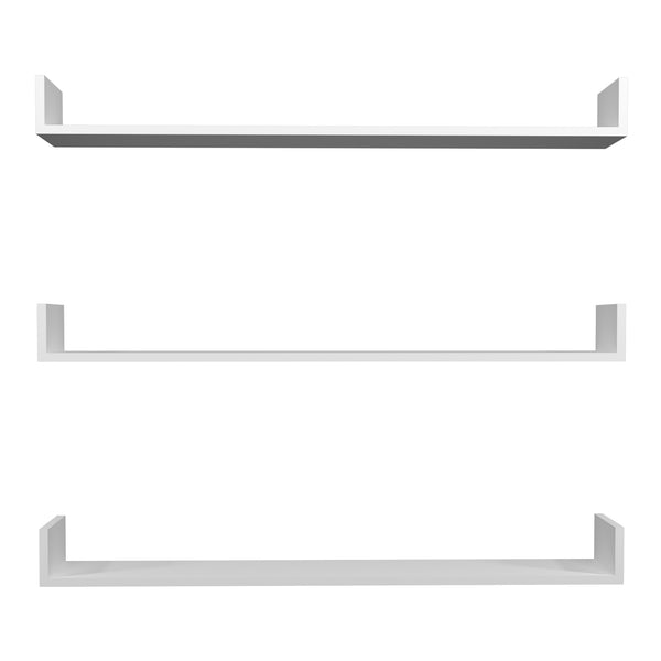 Set 'Höganäs' 3 Mensole da Muro - Consolli Pensili con Piano d'Appoggio a Forma di U - Vari Colori e Misure [en.casa] 