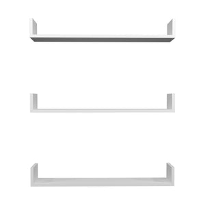 Set 'Höganäs' 3 Mensole da Muro - Consolli Pensili con Piano d'Appoggio a Forma di U - Vari Colori e Misure [en.casa] 