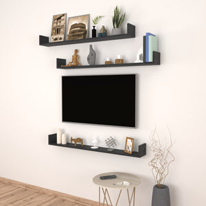 Set 'Höganäs' 3 Mensole da Muro - Consolli Pensili con Piano d'Appoggio a Forma di U - Vari Colori e Misure [en.casa] 