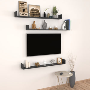 Set 'Höganäs' 3 Mensole da Muro - Consolli Pensili con Piano d'Appoggio a Forma di U - Vari Colori e Misure [en.casa] 
