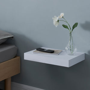 Mensola Hyvinkää con Cassetto Integrato Comodino Sospeso 39,5 x 25 x 5 cm - Vari colori [en.casa]