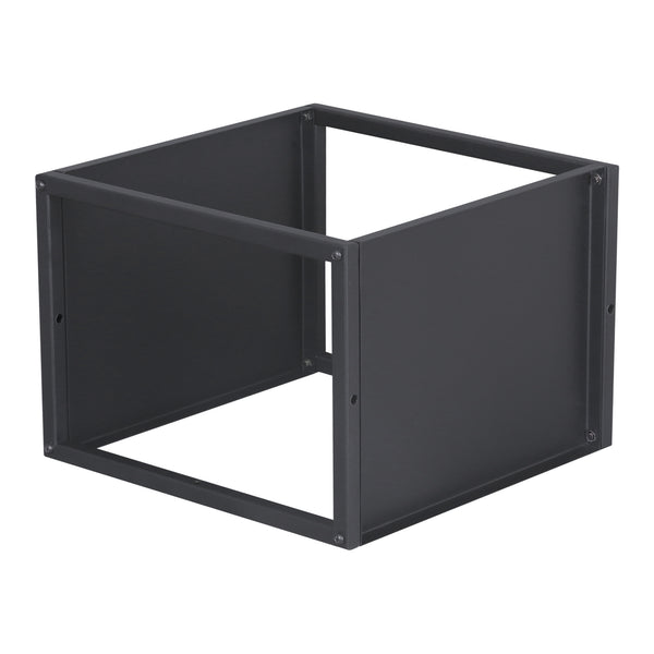 Set Nostened di Mensole da Muro 28 x 28 x 20 cm in Acciaio - Nero [en.casa]