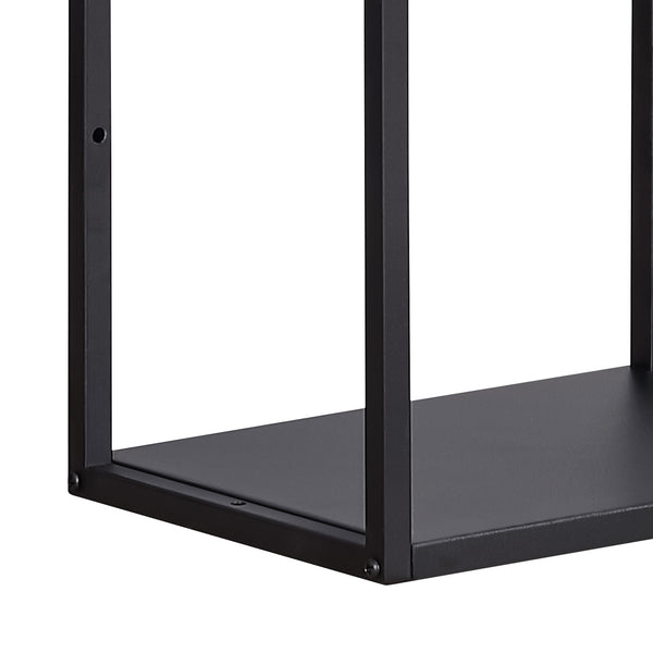 Set Nostened di Mensole da Muro 28 x 28 x 20 cm in Acciaio - Nero [en.casa]