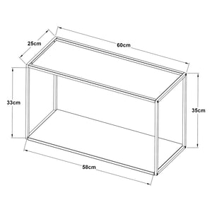 Mensola da Parete Notodden Telaio Rettangolare - Acciaio Nero [en.casa] 