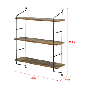 Scaffale da Parete Ösel a 3 Ripiani Regolabili 48 x 15 x 63.5 cm - Vari Colori [en.casa]