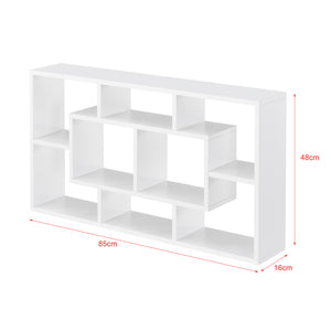 Mensola da Parete Saputit a 8 Scomparti Aperti 85 x 16 x 48 cm [en.casa]