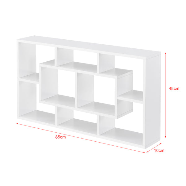 Mensola da Parete Saputit a 8 Scomparti Aperti 85 x 16 x 48 cm [en.casa]