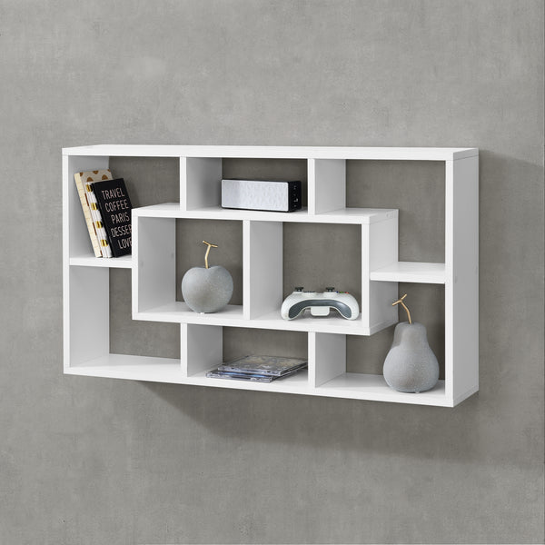 Mensola da Parete Saputit a 8 Scomparti Aperti 85 x 16 x 48 cm [en.casa]