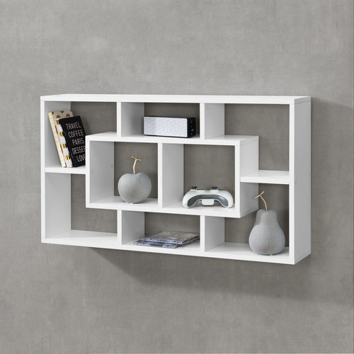 Mensola da Parete Saputit a 8 Scomparti Aperti 85 x 16 x 48 cm [en.casa]