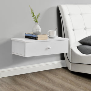 Mensola da Parete con Anta Ribaltabile e Scomparto Chiuso 60 x 24 x 12,6 cm [en.casa]