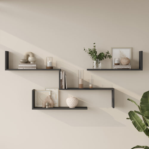 Set di mensole da parete 3 pz. Vepinshul [en.casa]