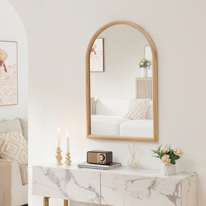 Specchio da parete Podena 90x60 cm naturale [en.casa] - premiumXL