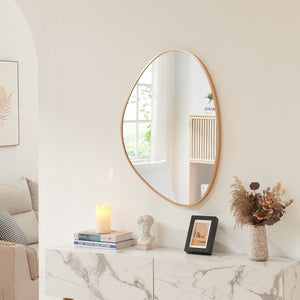 Specchio da parete Lardkapihond 75x53 cm color oro [en.casa] - premiumXL