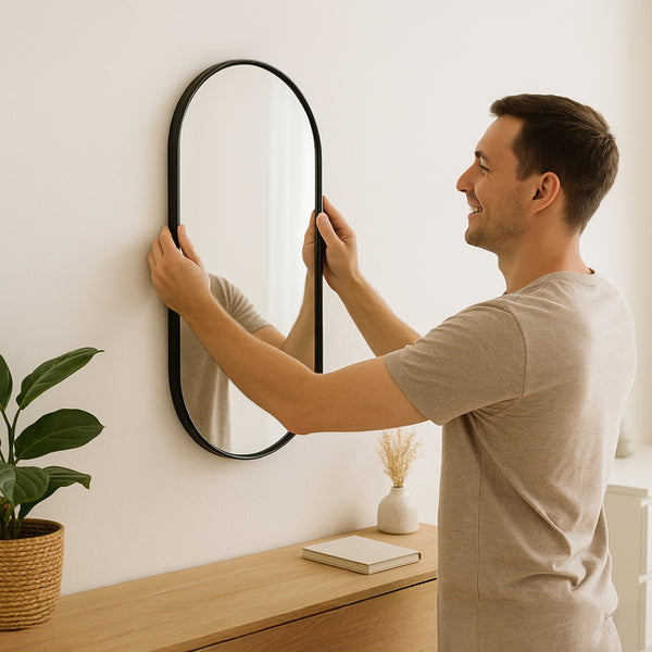 Specchio Ovale da Parete Picciano - Vari Colori e Misure [en.casa]
