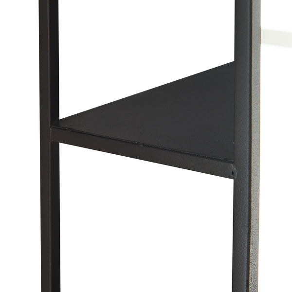 Specchio da Parete Sunne con Ripiani in Acciaio Nero - Vari Modelli [en.casa] 