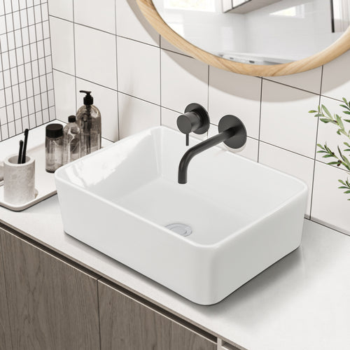 Lavabo da Appoggio Svendborg 13x40x30 cm Ceramica - Bianco [neu.haus] 