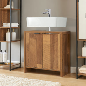 Mobiletto sottolavabo Namsskogan 60x60x30cm effetto noce [en.casa] - premiumXL
