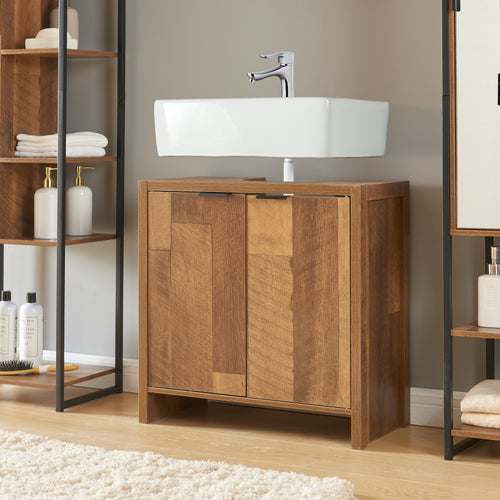 Mobiletto sottolavabo Namsskogan 60x60x30cm effetto noce [en.casa] - premiumXL